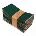 Lace Cloth Napkins, 100% Cotton, 12 Pack, 20x20 Inch, Eden Green/Golden - color: Eden Green/Golden Lace, size: 20" x 20" (Set of 12)
