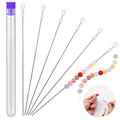UOOU 6 Pcs Beading Needles, Collapsible Big Eye Bead Needles - style: 0.6 x 130 mm