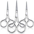 Mudder 3 Pack Small Eyebrow Nose Scissor Stainless Steel Scissor, Silver - color: Silver