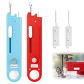 Sewing Machine Needle Threader, 5 in 1 Automatic Quick Threading Tool, Multifunctional Stitch Insertion Seam Guide with Seam Rippers for Quilting Alterations Tailoring(2 Pack,Red/Blue) - color: Red/Blue