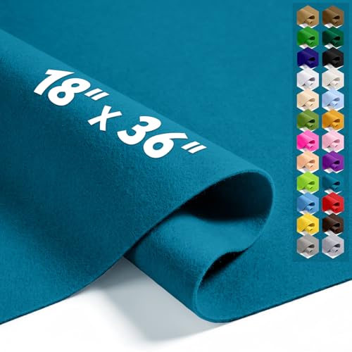 Turquoise 18" X 36" Felt Fabric Sheet - 1.6mm Thickness - color: Turquoise, size: 18" x 36"