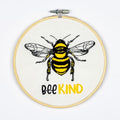 DUTCH STITCH BROTHERS Bee Kind Embroidery Starter Kit with Pattern and Instructions. Stamped Embroidery Kits with Embroidery Clothes with Pattern. 6" Embroidery Hoop - color: DSB037 Stamped fabric