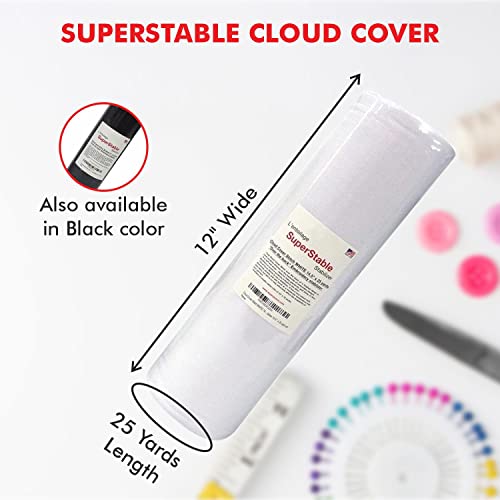 Superpunch Cloud Cover Stitch Backing, White, 12 in x 25 yd - color: White, size: 12" x 25 yards roll