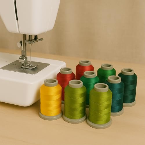 Mixed Color Embroidery Thread Set of 8 | 3001 | 9831 | 9449 | 9473 | 93015 | 9763 | 86035 | 9768 | 15 Gr Polyester Embroidery Machine Thread - color: Bright colors