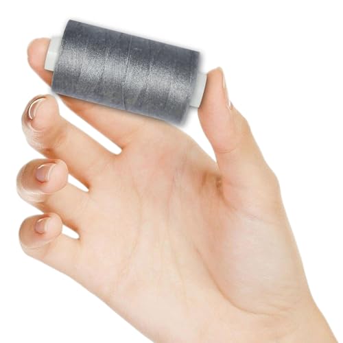 All Purpose Sewing Thread-2 Spools of Hand Polyester Sewing Thread for Sewing Machine for Hand and Machine Sewing(Dark Steel Gray, 2 spools) - color: Dark Steel Gray