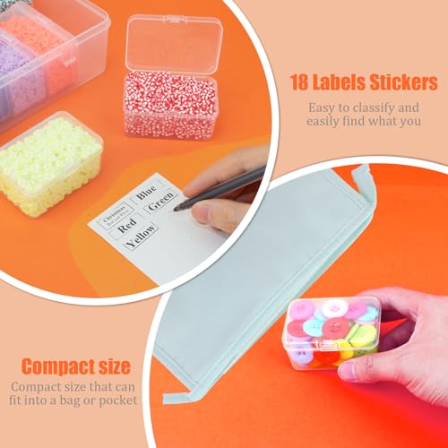Mathtoxyz Bead Organizers and Storage Box, Medium Size Case Plastic Container for Sewing Clay Beads Craft and Jewelry Making