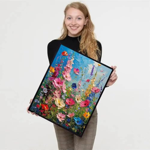 Tiwabb Wildflower Stamped Cross Stitch Kits for Adults Beginners - color: Wildflowers