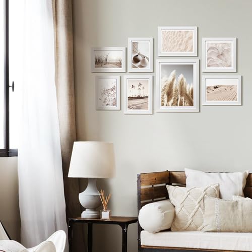 ArtbyHannah Gallery Wall Frame Set, 8 Pack White Picture Frames, Small - color: White, size: Small