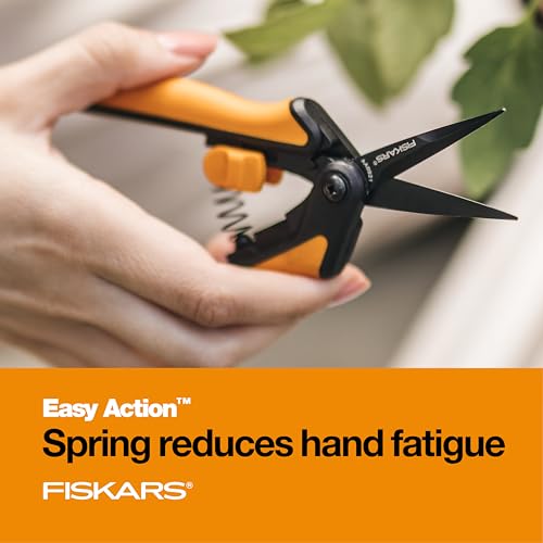 Fiskars 6" Non-Stick Pruning Snips, Resin-Resistant Garden Scissors - style: Non-Stick Snips