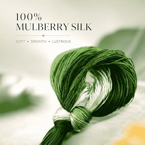 Mulberry Silk Floss Embroidery Thread Floss-Cross Stitch Threads China Silk Woven Jewelry Threads DIY Sewing Kits (45) - color: 45