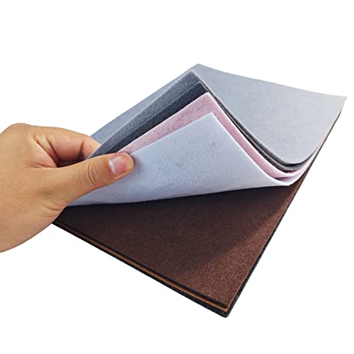 Jtnohx Stiff Felt, 2mm Thick Felt Sheets for Crafts, 8"x12" Hard Felt Fabric Squares 8Pcs for DIY Projects (Grey Brown Series) - color: Grey Brown Series
