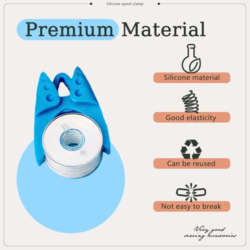 100pcs 4 Colors Silicone Sewing Bobbin Holder Clips - color: 4color-100pcs
