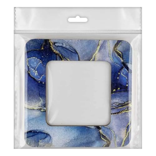 Small Hoop with Magnetic Holders from Plywood for Embroidery and Cross Stitching, MP-016 Size(2.6x2.6 in) (Gray-Blue Marble) - color: Midnight