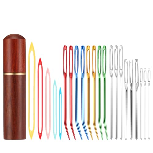 20PCS Large Eye Sewing Needles Kit Large-Eye Blunt Needles for Knitting