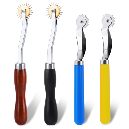 JNENERY 4PCS Tracing Wheel, Stainless Steel Stitch Marking Spacer
