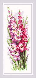 RIOLIS 1994 Charming Gladioli Counted Cross Stitch Kit 7.75 x 19.75 in - style: Charming Gladioli 1994