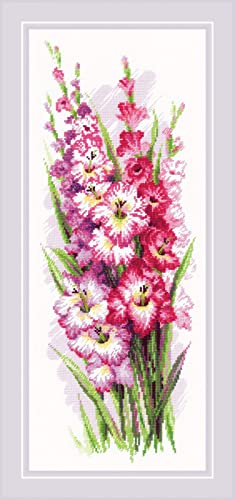 RIOLIS 1994 Charming Gladioli Counted Cross Stitch Kit 7.75 x 19.75 in - style: Charming Gladioli 1994