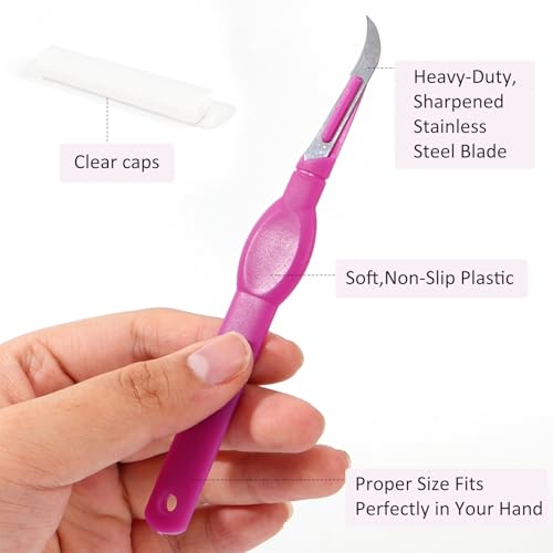 2pcs Sewing Seam Ripper with Plastic Cap, Curved Blade Soft Grip Handle, Thread Cutter for Sewing, Craft and Needlework
