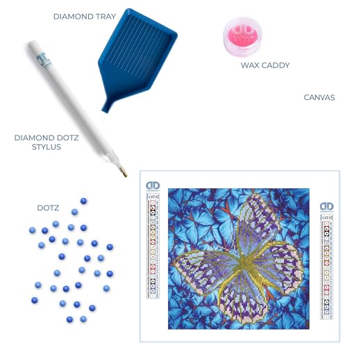DIAMOND DOTZ Flutterby Silver Butterflies Diamond Painting Kit Adults