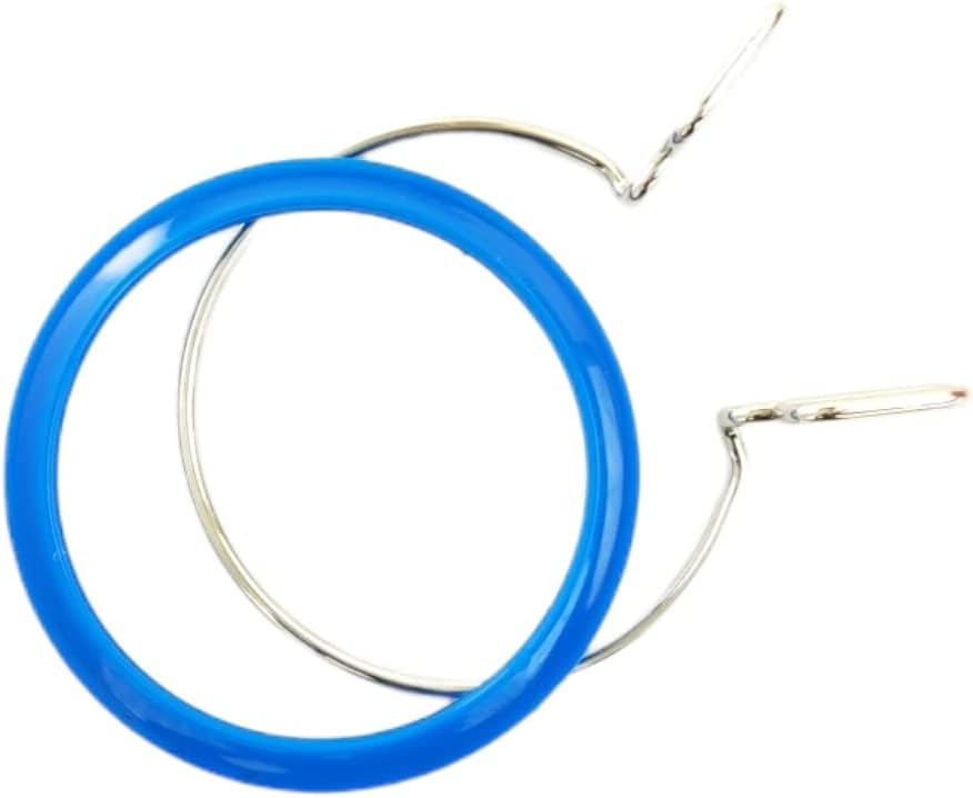 Nurge Metal Embroidery Hoops - Premium Spring Tension Embroidery Hoop for Cross Stitch - Durable Ring with Quick Release Safety Clip - Ideal for Crafters,Beginners & Professionals - Blue - Small - color: Blue, size: Small