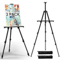 RRFTOK 2 Pack 17-66 Inch Art Easel Stand for Painting and Sign, Black - style: 66B 2-Pack