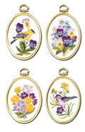 Wildflowers and Finches Stamped for Embroidery Kit