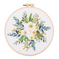 Abillyn Embroidery Starter Kit English Letter V and Flowers Stamped with Printed Pattern Cross Stitch Embroidery Kits (Letter V) - color: Letter V