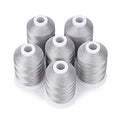 Simthread 6 Silver Polyester Machine Embroidery Threads 1000M(1100Yards) for Brother Babylock Janome Pfaff Singer Bernina Home Embroidery and Sewing Machines (Silver) - color: Silver