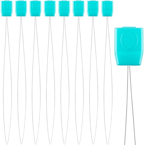 Pndeyo 8pcs 9.05" Long Punch Needle Threaders, Blue - color: 9.05" Long-Blue