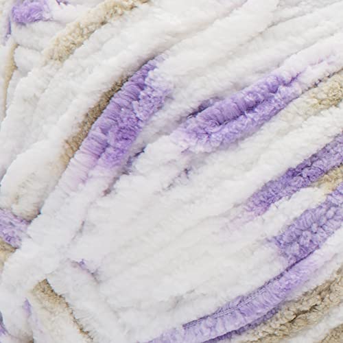 Bernat BABY BLANKET BB Little Lilac Dove Print Yarn - 1 Pack of 10.5oz/300g - Polyester - #6 Super Bulky - 220 Yards - Knitting/Crochet - color: Little Lilac Dove, size: 1 Pack