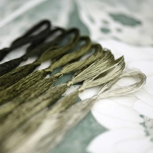 Natural 100% Mulberry Handmade Embroidery Silk Thread Silk Floss (61) - color: 61
