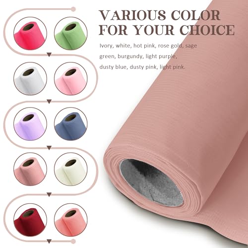 Horbaunal Dusty Rose Chiffon Fabric by The Yard, 1 Yard Precut Sheer Fabric - color: Dusty Rose, size: 1 Yard