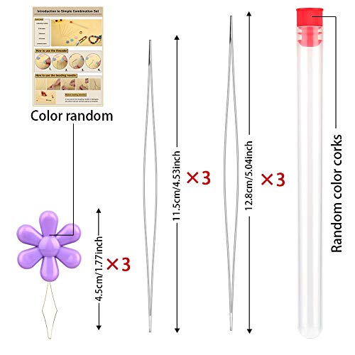 6 Pieces Beading Needles, 2 Sizes Collapsible Eye Needles for Beading - style: 6pcs-2sizes