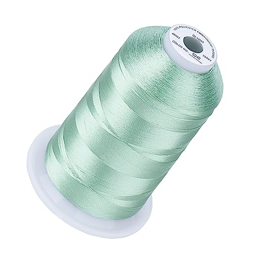 Simthread Embroidery Machine Thread 5000M 40WT Polyester, Minty Teal S048 - color: MintyTealS048