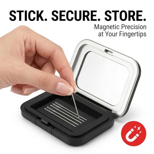 Portable Needle Keeper Magnetic Needle Holder Case Knitting Pin Storage Box