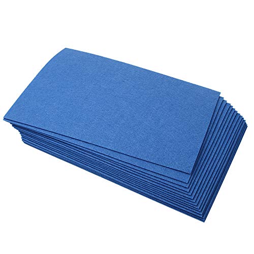 Polyester Felt Sheet Stiff 15 Sheets 20 x 30 cm(7-7/8 X 11-7/8 in 5/64 in Thick) (Medium Blue) - color: Medium Blue