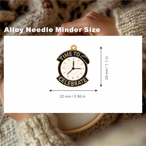 Cute Needle Minder Magnetic Needle Keeper for Cross Stitch Embroidery Sewing Needle and Pin Holders (Book,Clock) - color: Book,Clock