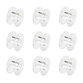 Craftdady 200pcs Empty Plastic Sewing Machine Embroidery Bobbins 0.81" Beading Stitch Thread Cord Wire Spools - color: Clear, Plastic Bobbin