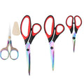Titanium Coating Sewing Scissors Bundle, Professional Fabric Scissors Set - color: Red