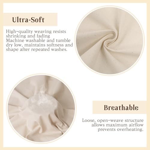 100% Cotton Muslin Fabric, 60 Inch Unbleached Muslin Linen Fabric by The Yard for Sewing Embroidery, Garments, Crafts Material-Natural (Nature Unbleached, 2/3 Yard) - color: Nature Unbleached, size: 2/3 Yard