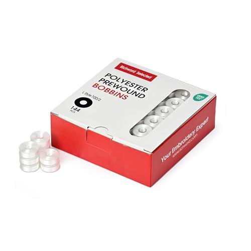BAI Prewound Embroidery Bobbins Type L 144pcs (70D/2) White Plastic Sided - color: 144pcs 70D/2 White