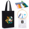 BERYA Canvas Tote Bag DIY Needlepoint Embroidery Kit for Beginners - color: Emerald
