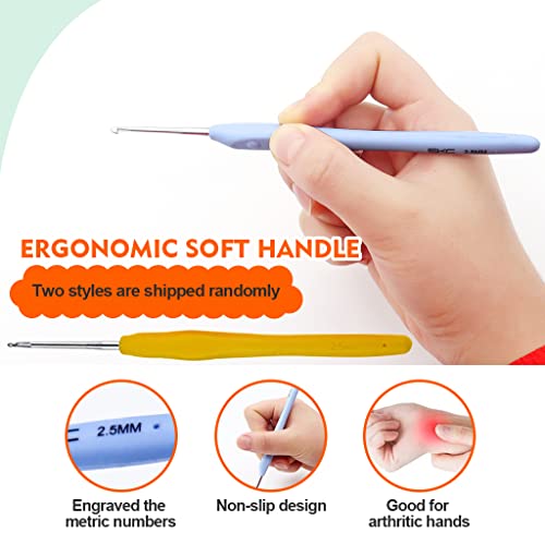 6pcs Yarn Tension Ring, Tension Ring Crochet, Knitting Crochet Loop Ring for Fingers, Adjustable Knitting Loop Crochet Ring, 104PCS Knitting Stitch Markers and 1 Crochet Hook