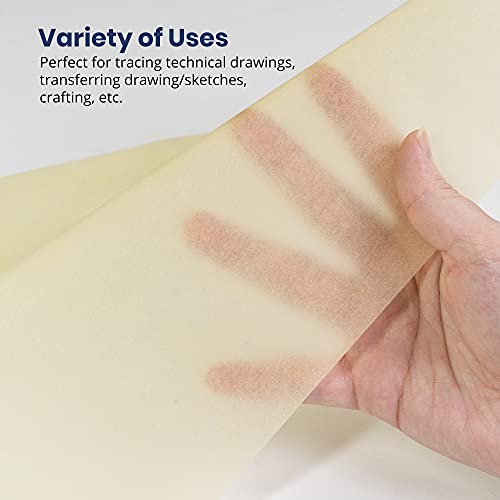 Pacific Arc Tracing Paper Roll, Yellow, 24 Inch x 20 Yard Roll - color: Yellow, size: 24 Inch x 20 Yard