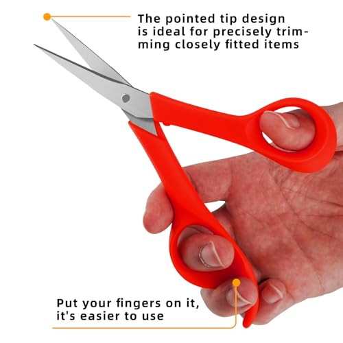 6" Precision Embroidery Scissors, Pointed Sewing Craft Scissors with Cap