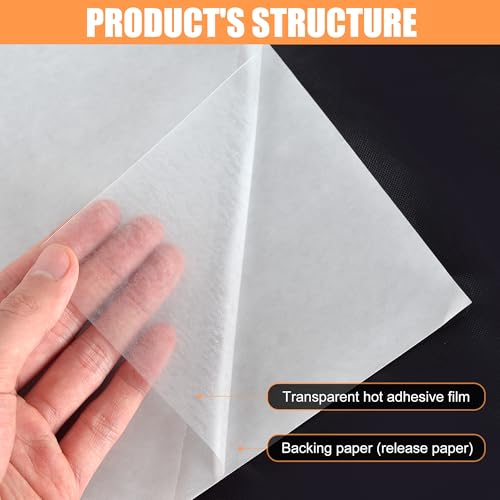 KEPAIBOS Double Sided Iron On Adhesive Sheets with Backing Easy-Iron Permanent Fusible Patch Fabric Glue A4 Size 20 PCS (Lightweight M) - size: M, style: Lightweight