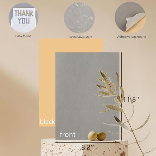 Bernese 6PCS Self Adhesive Felt Sheet, Felt Sheets with Adhesive Backing for Jewelry Box and Drawer Liner, A4 Size (8.3" x 11.8", Grey) - color: Gray