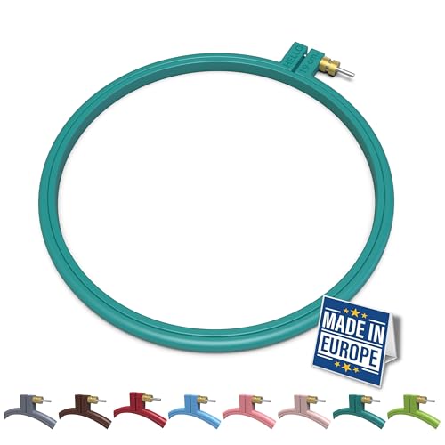 Maker Susan Plastic Embroidery Hoop, Hello Series, Turquoise, 7.5" - style: Turquoise