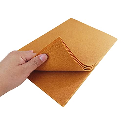 Jtnohx Stiff Felt, 2mm Thick Felt Sheets for Crafts, 8"x12" Hard Felt Fabric Squares 8Pcs for DIY Projects (Brown) - color: Brown