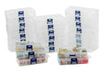 ELEMENT 115 25-Pack Small Plastic Storage Box Case Container with 8 Grid Dividers 2.45" x 5.2" x .97" for Beads, Tackle Box, Fishing Hooks, Bobs, Buttons, Jewelry Grid Size: 1.25" x 1.2" Party Favors